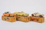 Dinky Toys anglais, 3 modèles :
Jaguar XK 120 orange et...