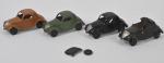 Dinky Toys, Simca 5, 3 modèles :
une noire bel état,...