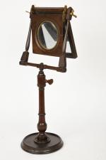 Zograscope 
en palissandre, H. 63 cm, (éclats et manques à...