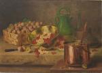 Alfred Arthur BRUNEL DE NEUVILLE (1852-1941)
Natures mortes aux fruits d'été...