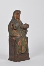 Sainte Anne
Sculpture en bois sculpté polychrome. 
Travail populaire du XVIIIe...