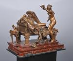 Albert-Ernest Carrier-Belleuse (1824-1887)
Amour et Psyché
Modèle créé vers 1860
Bronze à patine...