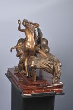 Albert-Ernest Carrier-Belleuse (1824-1887)
Amour et Psyché
Modèle créé vers 1860
Bronze à patine...