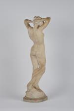 A. DEL PERUGIA (XIX-XX)
Femme au drapé
Sculpture en marbre signée.
H. :...