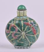 CHINE - Epoque TONGZHI (1862 - 1874)
Flacon tabatière en porcelaine...