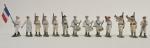 Quiralu, régiment de 13 marins au défilé
tenue blanche, avec officier,...