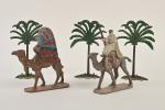 Quiralu, Armées d'Afrique, les méharistes au défilé :
chameau avec bassour...