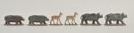 Quiralu, le zoo : le 2 gazelles, 2 rhinocéros, 
2...