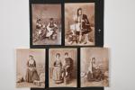 Grèce
7 photographies non montées, c. 1880-85
Types grecs.
Tirages albuminés.
Autour de 14...