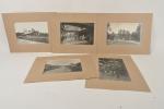 Charles Kleingroth
Cinq photographies papier format 17x24, contrecollées sur carton, vues...