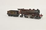Hornby,locomotive type 221 ref. 31801
 mécanique brune à filets dorés...