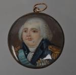 Pendentif en or rose 18K 750 millièmes
représentant Louis XVIII (1755-1824)....