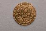 Pièce de 10 francs or Napoléon de 1856. Dans une...
