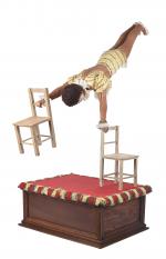 Gustave Vichy
"Gymnaste"
Clown équilibriste aux chaises : très bel automate avec...
