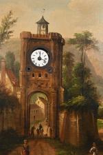 Tableau à musique avec horloge et angélus (1882)
musique à six...