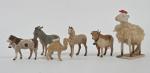 Six animaux : mouton garni de laine 
avec système vocale...