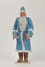 Petitcollin, Père Noël sans hotte,
sujet en celluloïd à manteau bleu...