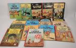 Hergé, Les aventures de Tintin, 20 albums, 
ed. Casterman, (état...