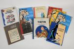 Autour de Tintin, 10 ouvragres dont : 
Hergé, ed. Moulinsart,...