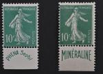 FRANCE Plaquette de deux timbres numéros : 188 et 188...