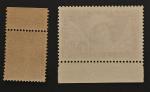 FRANCE Plaquette de timbres avec adhérence 143/145, 208 signé Calves,...
