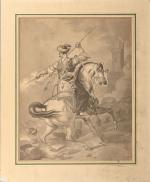 G. BORTOLLI
(Actif à la fin du XIXe siècle)
Mamelouk
Crayon noir
48 x...