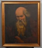 C. COUSIN
Portrait de vieillard barbu 
Huile sur toile signé en...