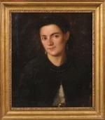 École du XIXe siècle
Portrait de Jeanne Pouvillon, 1865
Huile sur toile...
