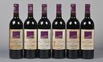 1 CBO, 6 bouteilles, Lalande-de-Pomerol, Château Real-Caillou, 1997. Deux étiquettes...