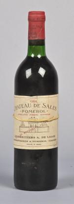 1 bouteille, Pomerol, Château de Sales. BG. Etiquette presque entièrement...