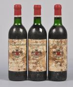 3 bouteilles, Saint-Emilion Grand Cru Classé, Château La Gaffelière, 1er...
