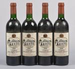 4 bouteilles, Margaux, Château Rausan-Ségla, 2ème Grand Cru Classé, 1991....
