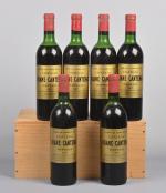 6 bouteilles, Margaux, Château Brane-Cantenac, 2ème Grand Cru Classé, 1971....
