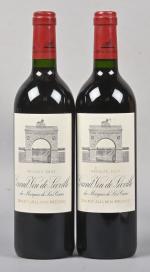 2 bouteilles, Saint-Julien, Château Léoville Las Cases, 2ème Grand Cru...