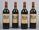 4 bouteilles, Pauillac, Château Duhart-Milon-Rothschild, 4ème Grand Cru Classé, 1977....