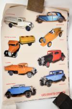 Jouets Citroën, 9 affiches (doublons) 
(petites usures).