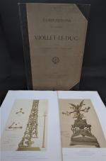 (1 vol.) Viollet-le-Duc, Eugène. - Compositions et dessins publiés sous...