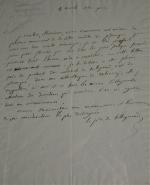 (1 vol.) Talleyrand-Périgord, Charles-Maurice, prince de. - Lettre autographe signée...