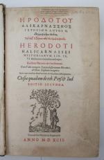 (1 vol.) Hérodote d'Halicarnasse. - Historiarum lib. IX Musarum nominibus...