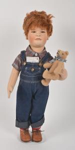 R. John Wright, Etat-Unis, série "Little Friends", poupée d'artiste 
garçon...