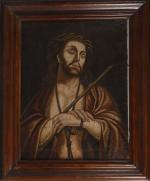 Ecole ESPAGNOLE du XVIIe siècle
Le Christ au roseau
Toile
71x 53,5 cm

Expert...