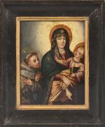 Ecole ITALIENNE du XIXe siècle
Vierge à l'enfant avec saint François
Cuivre
22,5...