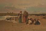 Henri VAN WYK (Amsterdam 1833 - ?)
Orientaux dans le désert
Sur...