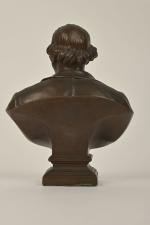 Henri-Michel-Antoine CHAPU (1833-1891)
Buste de Ferdinand Barbedienne
Epreuve en bronze patiné, signé,...