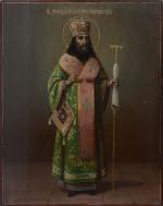 Russie XIXe siècle 
Théodose, archevêque de Tchernigov
Icône. 
26 x 21...