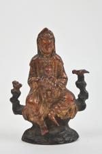 CHINE - Dynastie MING  (1368 - 1644)
Statuette de Guanyin...