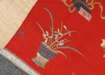CHINE - XIXe siècle
Panneau en feutrine rouge à décor de...
