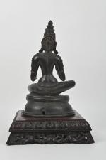 INDE DU SUD, VIJAYANAGAR - XVIe siècle
Statuette d'Uma en bronze...
