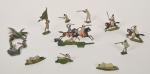 Armée d'Afrique, plus de 100 figurines
en étain plat, demi ronde...