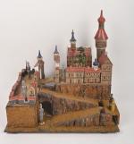 Allemagne, village - fortification
en bois démontable garni de papier, se...